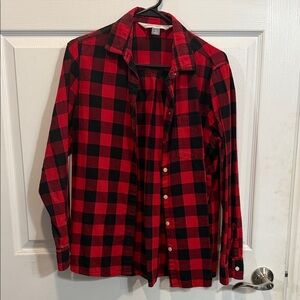 Old Navy Red and Black Checkered Woman’s shirt